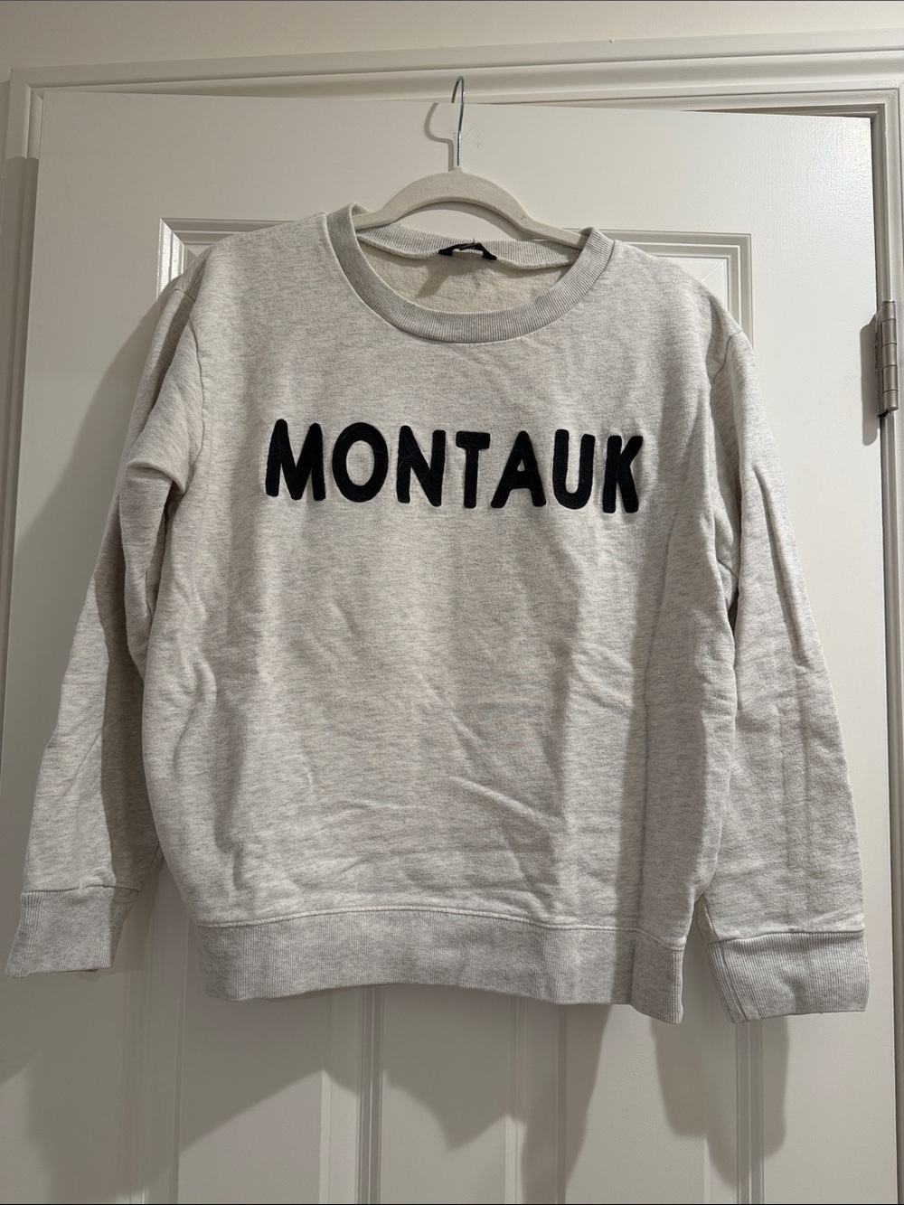 J. Crew Montauk Cream Sweatshirt with Black Lettering